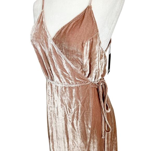 Reformation Anoush Velvet Midi Dress Medium Pink NWT - Picture 7 of 14